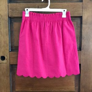 J Crew elastic scalloped skirt